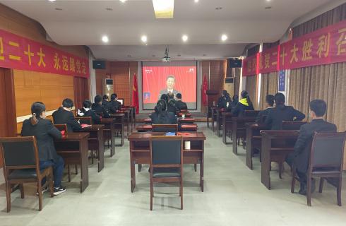 華金控股集團(tuán)干部職工集中收看黨的二十大開幕會
